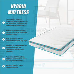 PALERMO Memory Foam Hybrid Mattress – Double