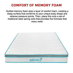 PALERMO Memory Foam Hybrid Mattress – Double