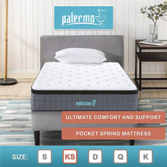 PALERMO Pocket Spring Euro Top Mattress – King Single