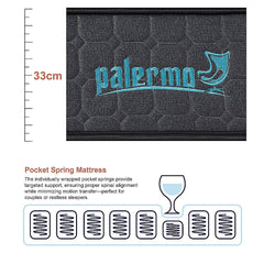 PALERMO Pocket Spring Euro Top Mattress – King Single