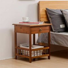 Classic Bedside Table Drawer Side Table Living Room Coffee Tea End Table