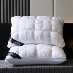 White Luxury Adjustable Bed Pillow Set (2-Pack) - Hotel Quality Down Alternative for Ultimate Neck Support & Comfort