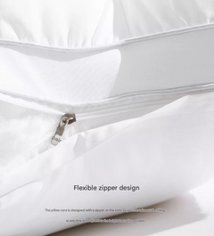 White Luxury Adjustable Bed Pillow Set (2-Pack) - Hotel Quality Down Alternative for Ultimate Neck Support & Comfort