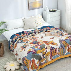Pure Cotton Multi-Layer Gauze Blanket(Classic A, 150 cm x 200 cm) - Lightweight, Ultra-Breathable, and Moisture-Wicking Summe