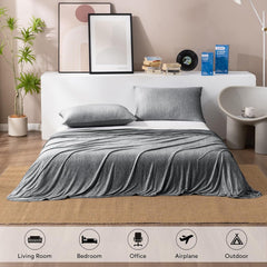 Light Grey Queen Size 200x150CM Cooling Blanket for Hot Sleepers - Lightweight Breathable All-Season Throw, Hand / Machine Wa