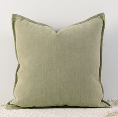 Yellowish-green Nordic Herringbone Chenille Pillowcases 2 Pack 45x45cm for Sofa and Bed Soft Decorative Cushion Covers No Ins