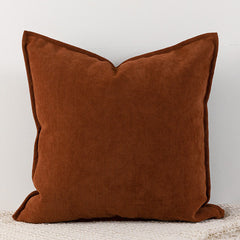 Caramel colour Nordic Herringbone Chenille Pillowcases 2 Pack 45x45cm for Sofa and Bed Soft Decorative Cushion Covers No Inse
