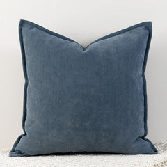 Classic Blue Nordic Herringbone Chenille Pillowcases 2 Pack 45x45cm for Sofa and Bed Soft Decorative Cushion Covers No Insert