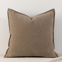 Coffee brown Nordic Herringbone Chenille Pillowcases 2 Pack 45x45cm for Sofa and Bed Soft Decorative Cushion Covers No Insert