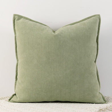 Matcha green Nordic Herringbone Chenille Pillowcases 2 Pack 45x45cm for Sofa and Bed Soft Decorative Cushion Covers No Insert
