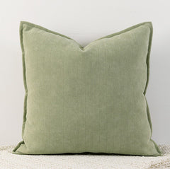 Matcha green Nordic Herringbone Chenille Pillowcases 2 Pack 45x45cm for Sofa and Bed Soft Decorative Cushion Covers No Insert