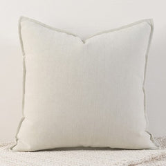 Cream White Nordic Herringbone Chenille Pillowcases 2 Pack 45x45cm for Sofa and Bed Soft Decorative Cushion Covers No Inserts