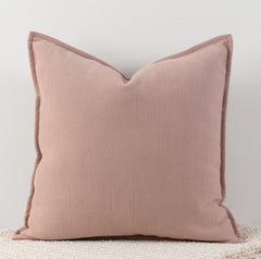 Dirty Pink Nordic Herringbone Chenille Pillowcases 2 Pack 45x45cm for Sofa and Bed Soft Decorative Cushion Covers No Inserts 