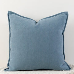 Hazy Blue Nordic Herringbone Chenille Pillowcases 2 Pack 45x45cm for Sofa and Bed Soft Decorative Cushion Covers No Inserts I