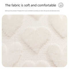 2-PCS Red Romantic Heart-Shaped Tufted Pillow Covers Soft Plush 45x45cm Decorative Cushion Cases for Valentine's Day Living R