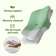 Blue Breathable Butterfly Contoured Memory Foam Pillow - Dual-Height Orthopedic Neck Pillow with 5-Zone Cervical Support