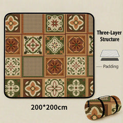 Nile Square Extra Large 200x200cm Waterproof Picnic Mat - Portable Thickened Oxford Cloth Outdoor Camping Blanket for Beach, 