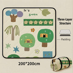 The House of Plants Extra Large 200x200cm Waterproof Picnic Mat - Portable Thickened Oxford Cloth Outdoor Camping Blanket for