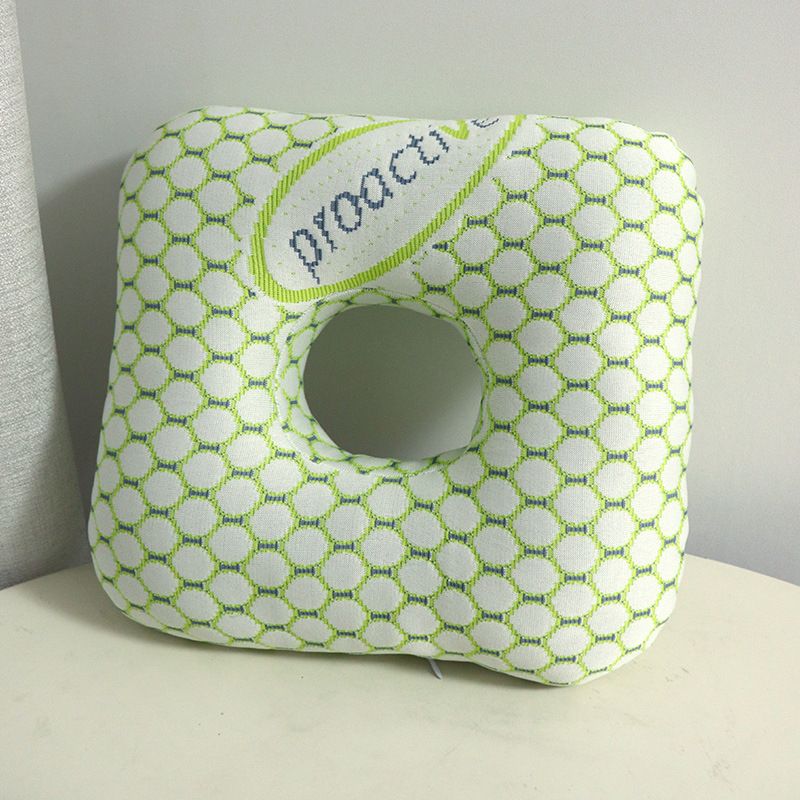 Green Ear Piercing Pillow - Soft Side Sleeper Cushion with Hollow Center for Pressure Relief, Post-Piercing Care & Comfortabl