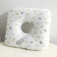 Grey Ear Piercing Pillow - Soft Side Sleeper Cushion with Hollow Center for Pressure Relief, Post-Piercing Care & Comfortable