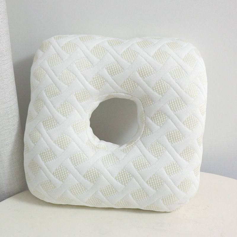 Light Green Ear Piercing Pillow - Soft Side Sleeper Cushion with Hollow Center for Pressure Relief, Post-Piercing Care & Comf