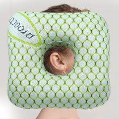 Light Green Ear Piercing Pillow - Soft Side Sleeper Cushion with Hollow Center for Pressure Relief, Post-Piercing Care & Comf