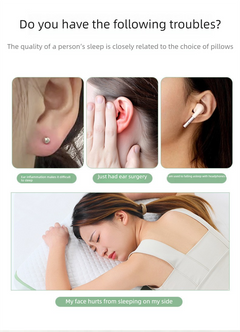 Light Pink Ear Piercing Pillow - Soft Side Sleeper Cushion with Hollow Center for Pressure Relief, Post-Piercing Care & Comfo