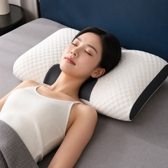 2 Pcs Neck Support Pillow - 48 x 74 cm Polyester Fibre, 10 cm Loft, 3D Knitted Honeycomb Texture, Shape Retaining Comfort for Home Sleep