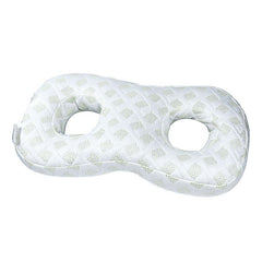 White Ear Piercing Pillow for Side Sleepers - 55 x 33 x 9 cm Figure 8 Hollow Ear Design, PP Cotton Fill, Machine Washable Ear