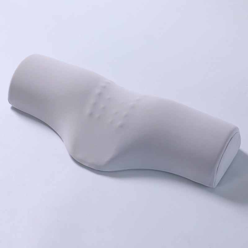 Light grey Cervical Support Pillow – Memory Foam Core with Ergonomic Design for Neck Pain Relief and Deep Sleep(Ice Silk Styl