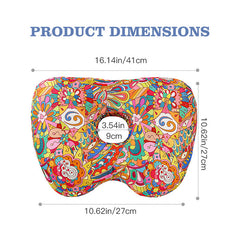 Cashew blossoms Hollow Ear Support Pillow – Adjustable Side Sleep Neck Cushion with PP Cotton Filling and Breathable Fabric