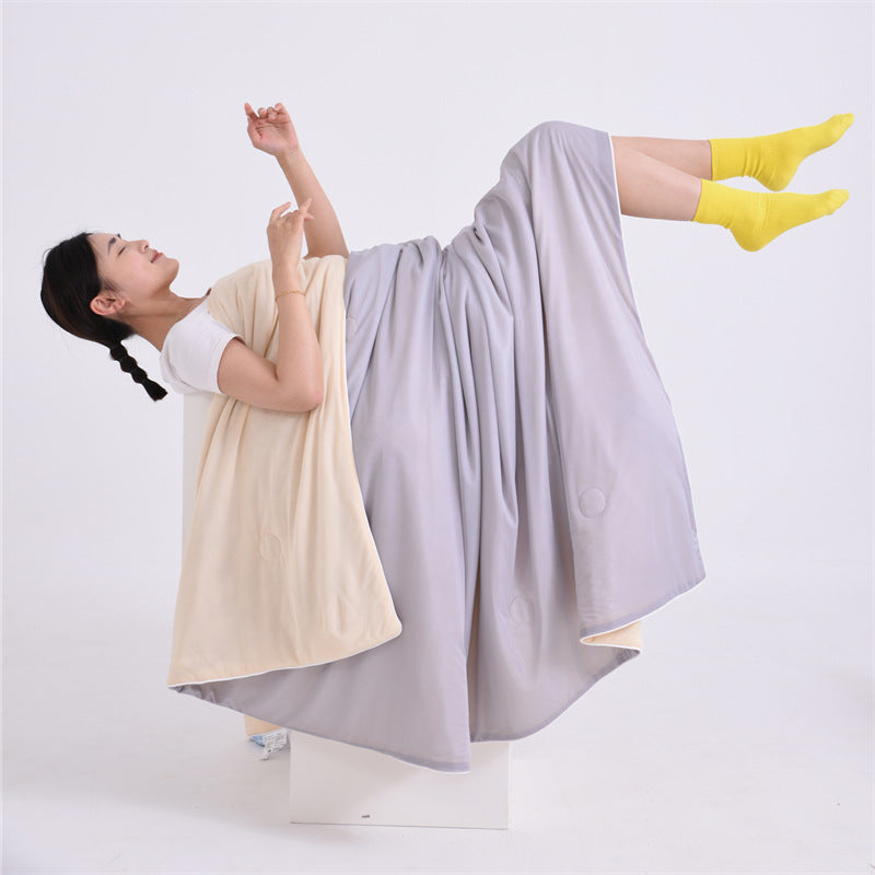 Yellow and gray color combination Cooling Summer Quilt with Ice Silk Fabric Lightweight Breathable Air Conditioner Blanket 18