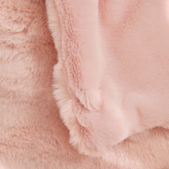 2-Pack Pink Luxury Tuscany Fleece Rabbit Fur Bubble Blanket (45 x 45 CM) - Double-Sided Thickened Soft Plush Bedding & Cushio