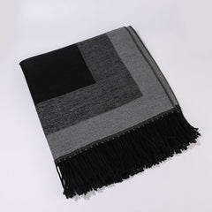 Khaki elegant women's tassel cape shawl scarf, multi-functional all-in-one warm and comfortable winter shawl scarf, convenien