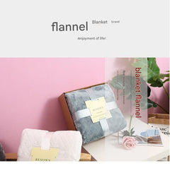 Green 70*100cm Flannel Fleece Blanket - Quilted Diamond Pattern, Soft & Warm Polyester Throw for Office Nap, Sofa, Travel & B
