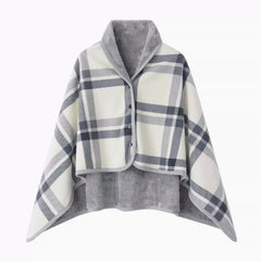 Gray and White 100*140cm Japanese-Style shawl blanket Ultra-Soft Blanket - Thick Polyester Throw for Sofa, Bed, Office,  Cozy