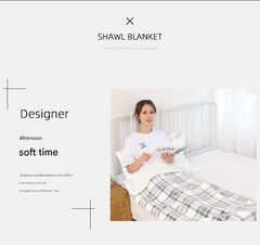 Red and Yellow 80*130cm Japanese-Style shawl blanket Ultra-Soft Blanket - Thick Polyester Throw for Sofa, Bed, Office,  Cozy 