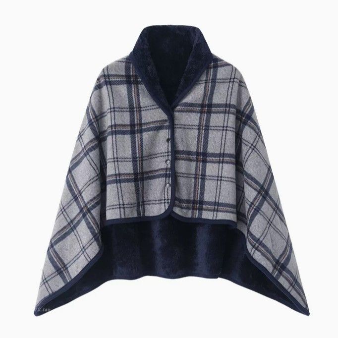 Blue and Gray 100*140cm Japanese-Style shawl blanket Ultra-Soft Blanket - Thick Polyester Throw for Sofa, Bed, Office,  Cozy 