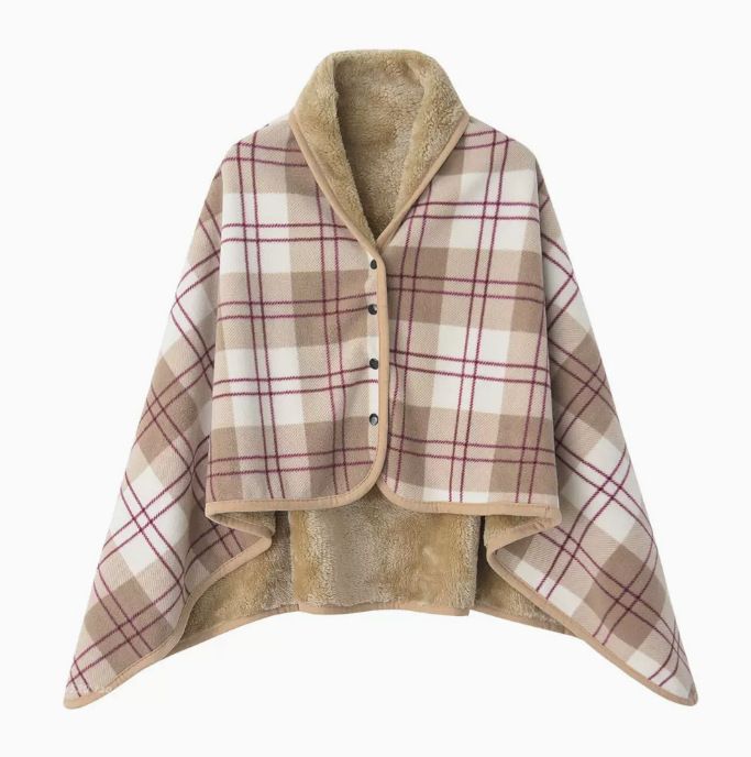 Brown and White 80*130cm Japanese-Style shawl blanket Ultra-Soft Blanket - Thick Polyester Throw for Sofa, Bed, Office,  Cozy
