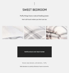 Colorful 100*140cm Japanese-Style shawl blanket Ultra-Soft Blanket - Thick Polyester Throw for Sofa, Bed, Office,  Cozy Nap B