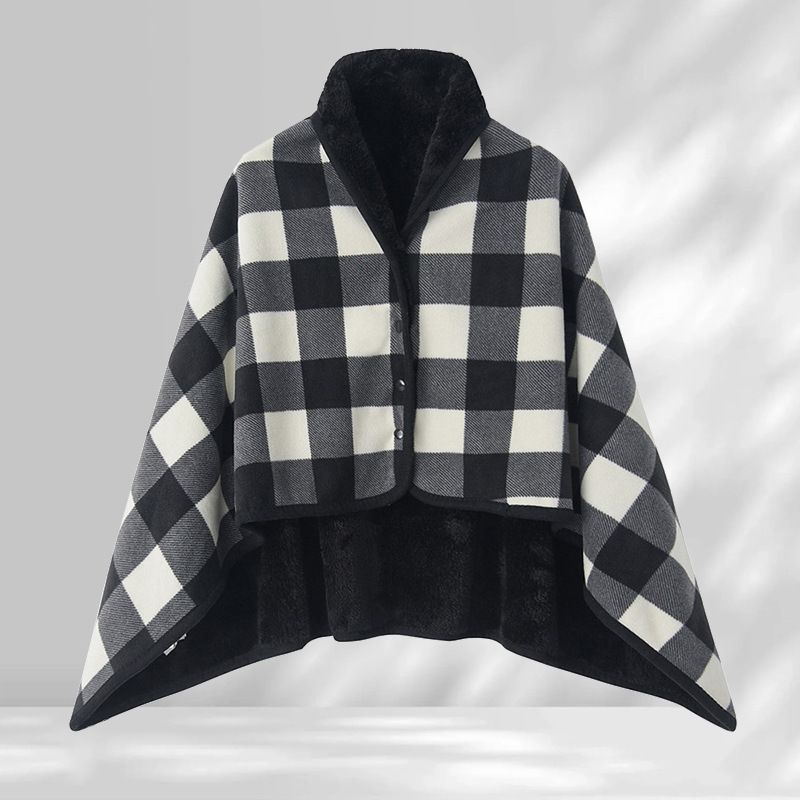 Black and White 100*140cm Japanese-Style shawl blanket Ultra-Soft Blanket - Thick Polyester Throw for Sofa, Bed, Office,  Coz