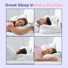 Pink Cloud Memory Foam Cervical Support Pillow Core and Cover (71 x 38 x 13CM) – Ergonomic Neck Orthopedic Contour Pillow for