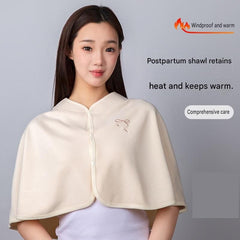 Pink Maternity Nursing Shoulder Wrap Cape – Ultra Soft Sakura Fleece Postpartum Shawl, Windproof Warm Nursing Cover for Breas