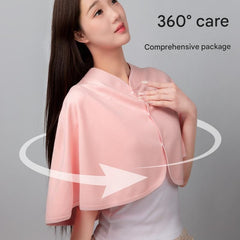 Beige Maternity Nursing Shoulder Wrap Cape – Ultra Soft Sakura Fleece Postpartum Shawl, Windproof Warm Nursing Cover for Brea