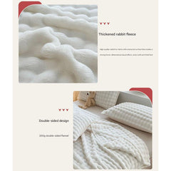 Mushroom-Themed Plush Slippers & Bubble Fleece Throw Blanket Set — A Cozy, Warm Winter Home Gift Bundle, Including Soft & War
