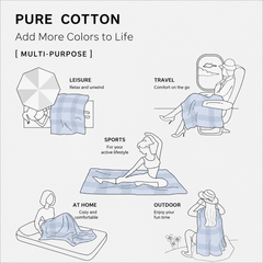 Cotton Waffle Blanket - Pink Textured Throw 110x160cm for Sofa, Office and Travel Use