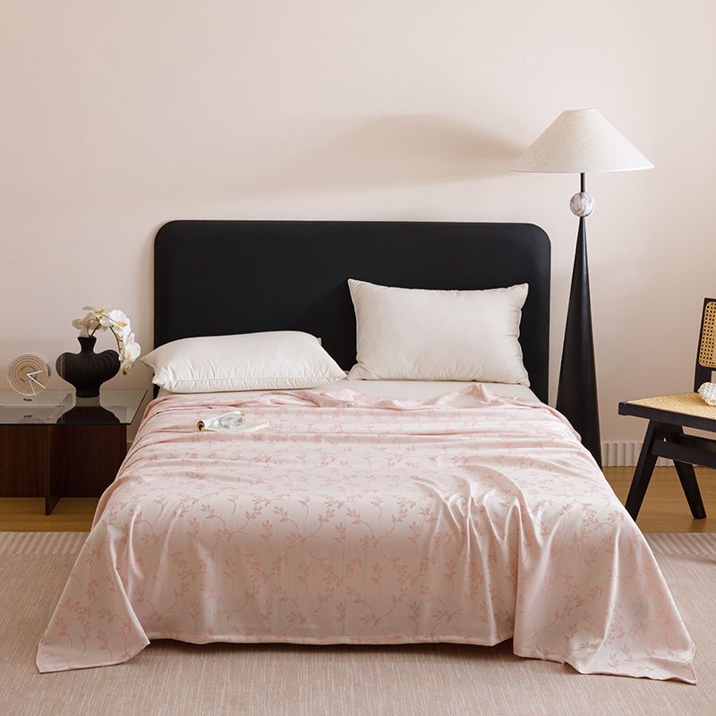 Pink Diamond Pattern Bamboo Fiber Summer Cooling Blanket 200×230cm for Bed Sofa Air Conditioned Room Lightweight Breathable G