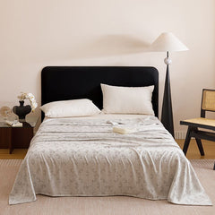 Silver Bamboo Fibre Summer Blanket - Vine Pattern Cooling Throw Blanket 200×230cm Lightweight Breathable Summer Quilt