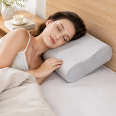 2 Pack Wave Shaped Contour Memory Foam Pillow with Washable Bamboo Fibre Covers - 3-5 Second Slow Rebound and High Low Neck S