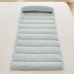2-in-1 Coffee Adjustable Travel Towel Pillow Integeatd 60 x 140CM Foldable Padded Mat, Soft Cotton Neck Support Roll Pillow M